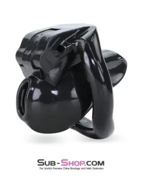 0643M      Defiant Mini Black Locking Chastity Cock Cage
