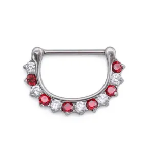 14g Peppermint Crystal Steel Nipple Clicker