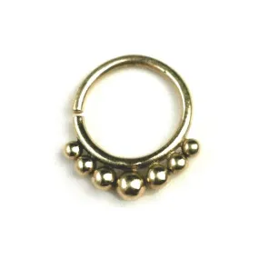 14k Solid Gold Septum Ring- Sarika