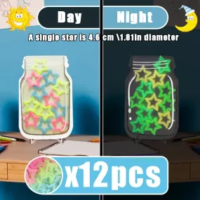 1pc New Luminous Star Reward Jar Point Reward Learning Self-discipline Reward Jar 30 Stars Wooden Ornaments Hollow Star 15 Positive Behavior Reward Tool REJARTEM