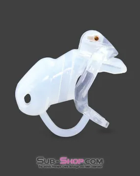 2102RS      High Security Pin Tumbler Clear Silicone Cock Blocker Chastity - MEGA Deal