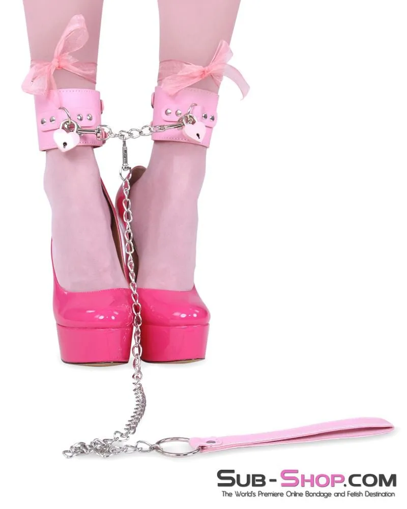 Sissy Pink Chained Bondage Leash with Comfortable Handle - 2785MQ-SIS