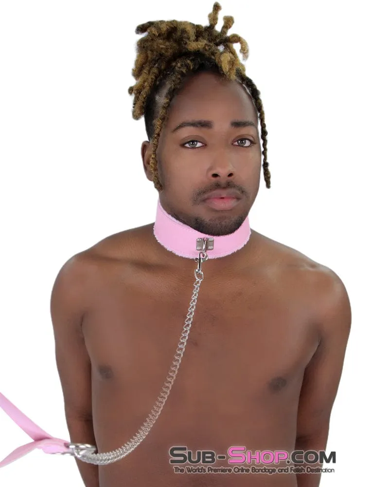 Sissy Pink Chained Bondage Leash with Comfortable Handle - 2785MQ-SIS