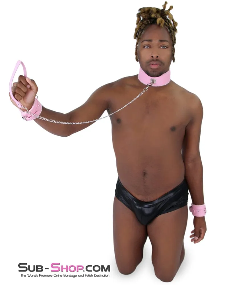 Sissy Pink Chained Bondage Leash with Comfortable Handle - 2785MQ-SIS