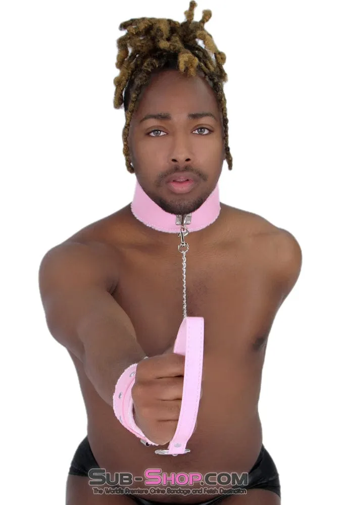 Sissy Pink Chained Bondage Leash with Comfortable Handle - 2785MQ-SIS
