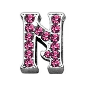 3-8" Pink Script Letter Sliding Charms N .