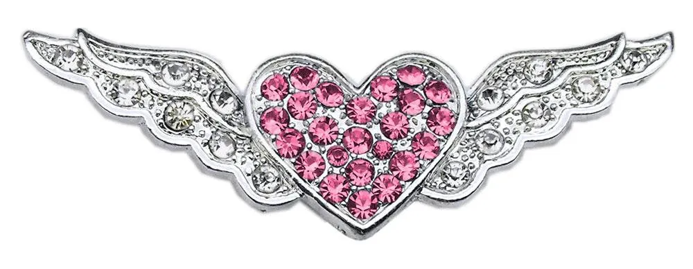 3-8" Slider Aviator Charm Pink Heart 3-8"