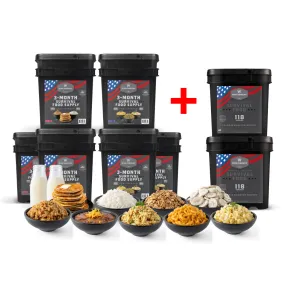 3 Month Emergency Food Supply Mega Bundle - 2,500  Calories per Day