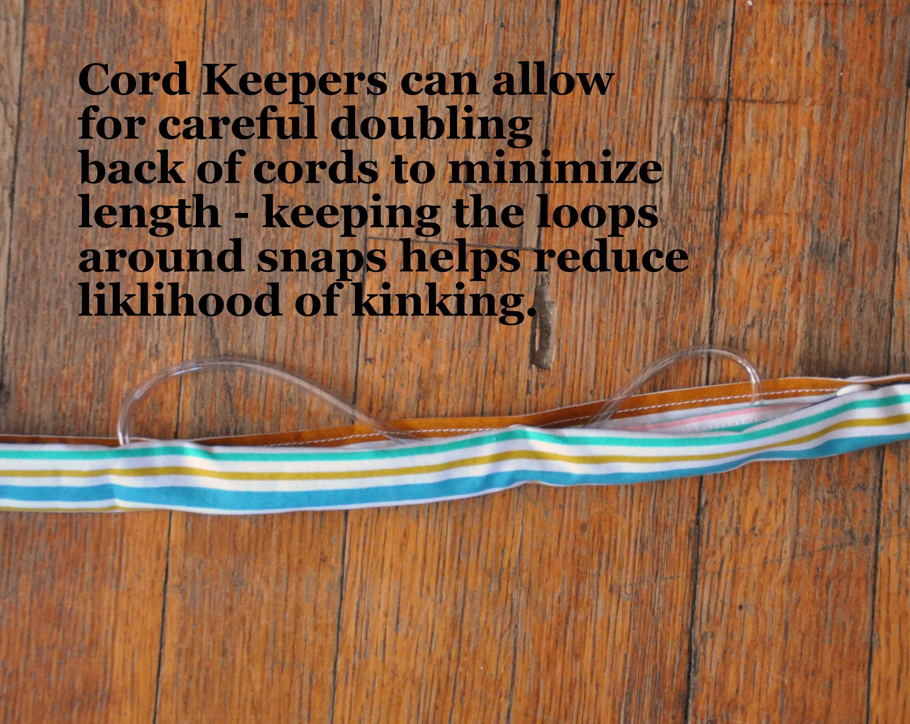 43" Black Solid Cord Keeper.  Ready to Ship.