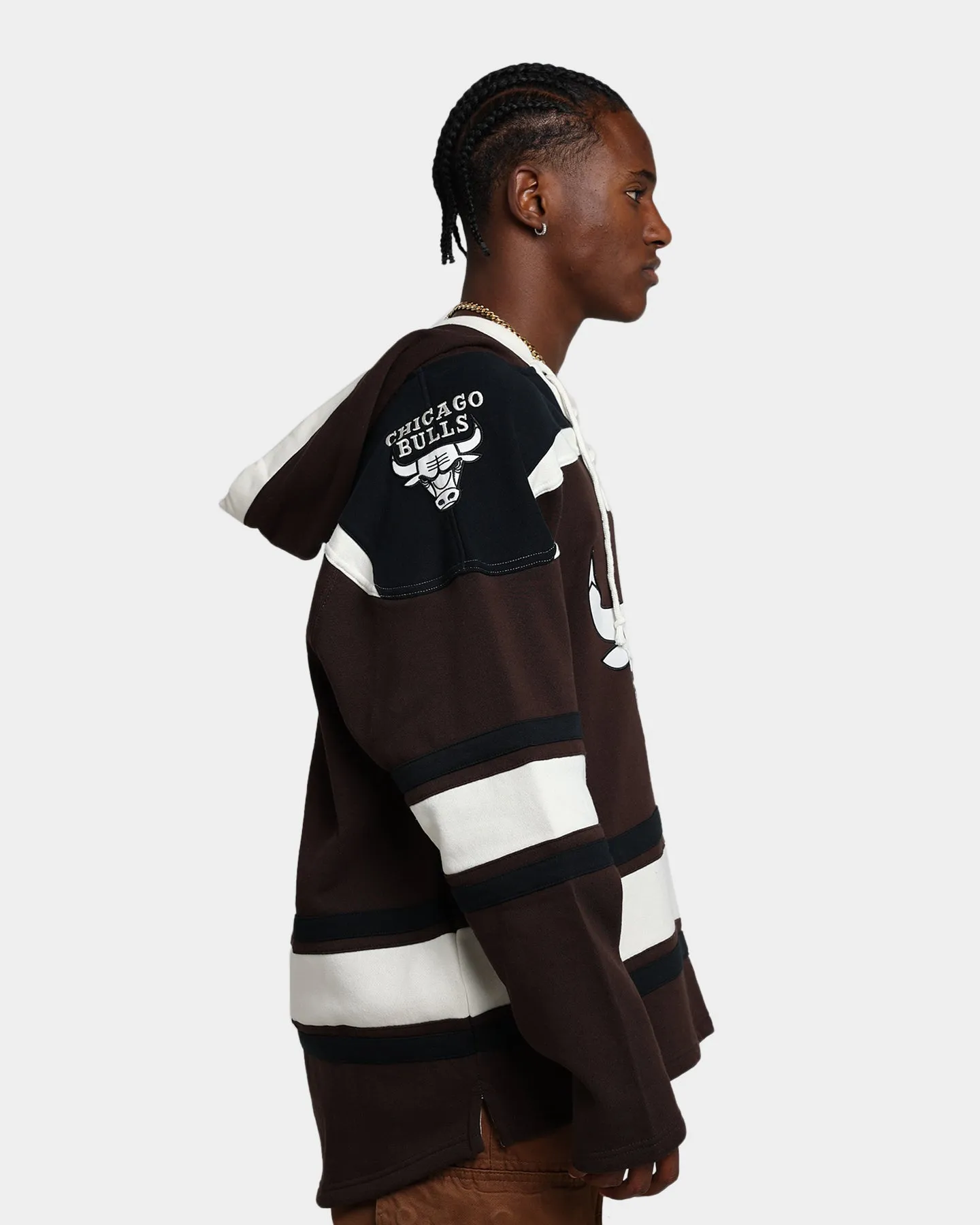 47 Brand Chicago Bulls Superior Lacer Hoodie Brown
