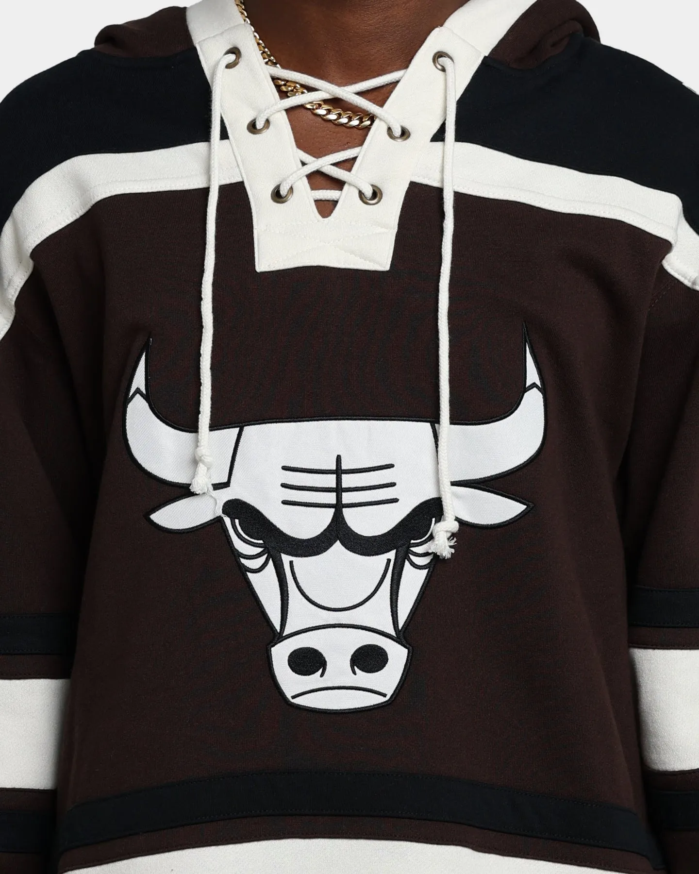 47 Brand Chicago Bulls Superior Lacer Hoodie Brown