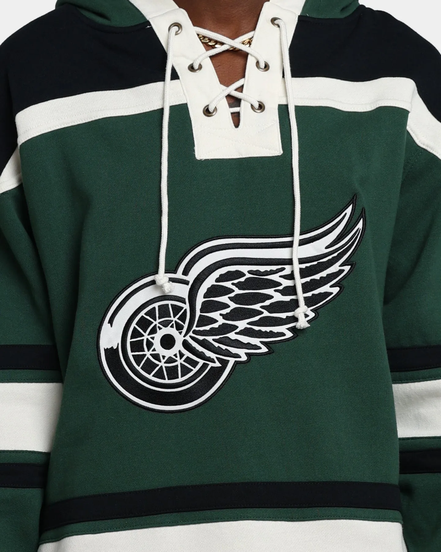 47 Brand Detroit Red Wings Superior Lacer Hoodie Dark Green