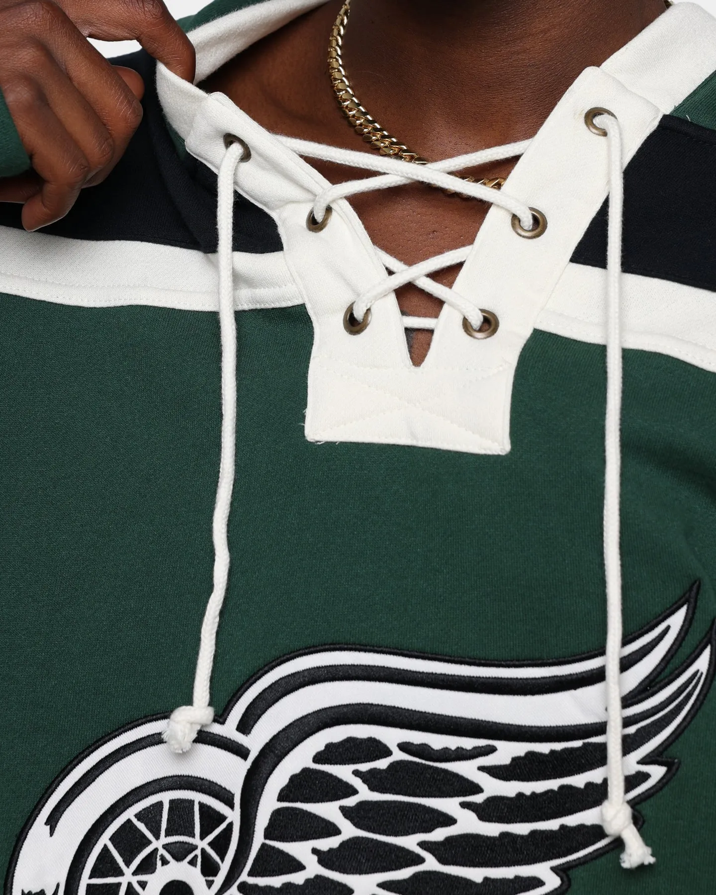 47 Brand Detroit Red Wings Superior Lacer Hoodie Dark Green