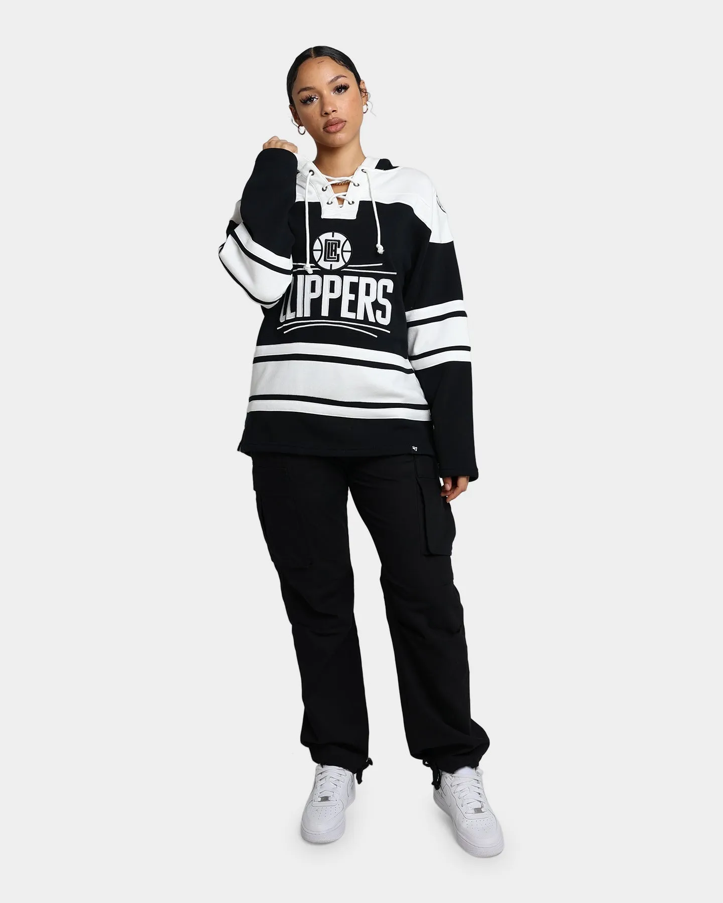 47 Brand LA Clippers Superior Lacer Hoodie Jet Black