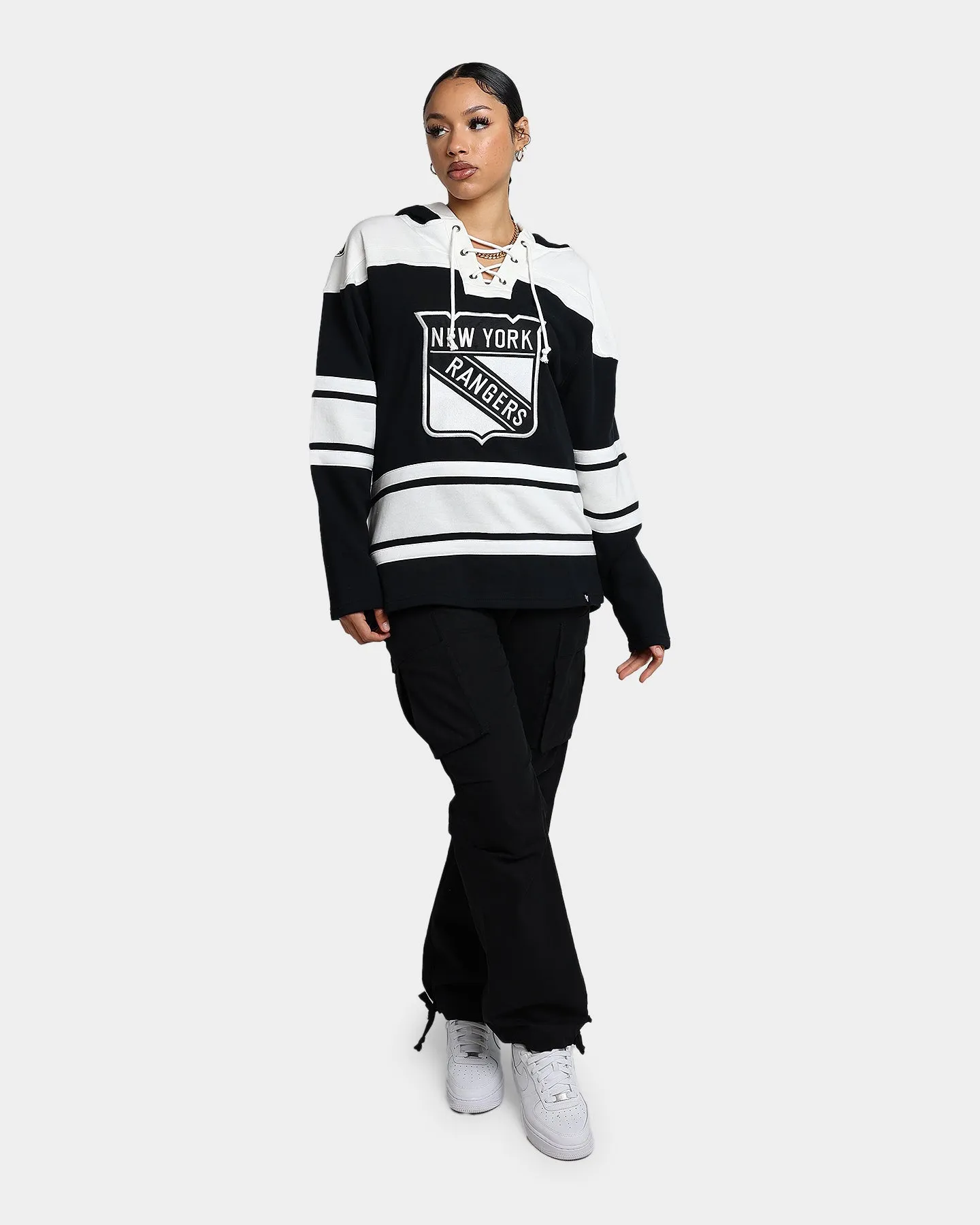 47 Brand New York Rangers Superior Lacer Hoodie Jet Black