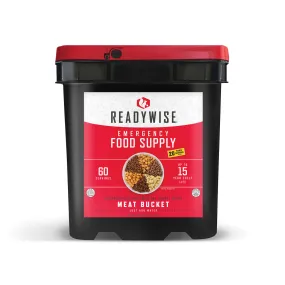 60 Serving   20 Bonus Rice Servings Freeze Dried Meat  Bucket