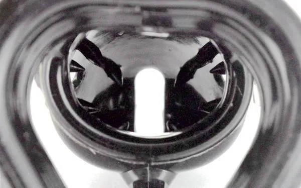 7325AR      Birdlocked Style Black Spiked Soft Silicone Locking Cock Chastity & Ball Spreader