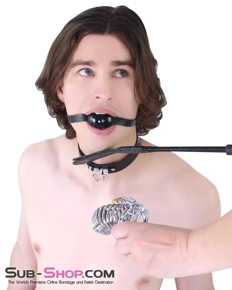 7902M-SIS      Curved Spiral Steel Chastity Sissy Tease and Torment Cock Cage