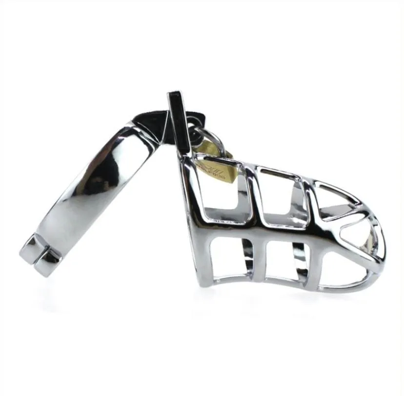8707HS-SIS Deluxe Sissy Cock Tease Locking Steel Male Chastity Set - Ultimate Teasing and Restraint Experience