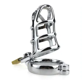 8707HS-SIS Deluxe Sissy Cock Tease Locking Steel Male Chastity Set - Ultimate Teasing and Restraint Experience