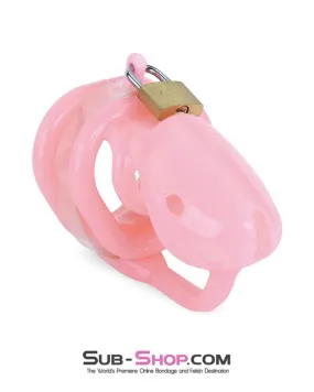 9794M-SIS      Sissy Pink Birdlocked Style Spiked Soft Silicone Locking Male Chastity