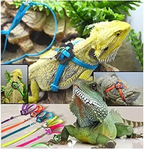 Adjustable Reptile Lizard Turtle Harness Leash Multi Color Light Soft Fashion Pet Small Animal