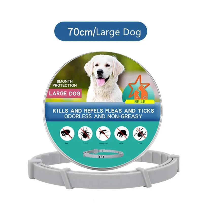 Anti Flea and Ticks Collar with 8-12 Month Protection Pet Collars For Puppy Cat Large Dogs *ALL NATURAL INGREDIENTS*
