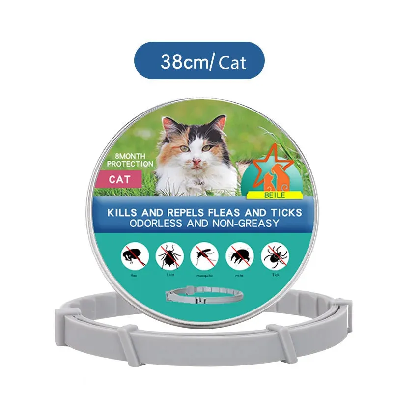 Anti Flea and Ticks Collar with 8-12 Month Protection Pet Collars For Puppy Cat Large Dogs *ALL NATURAL INGREDIENTS*