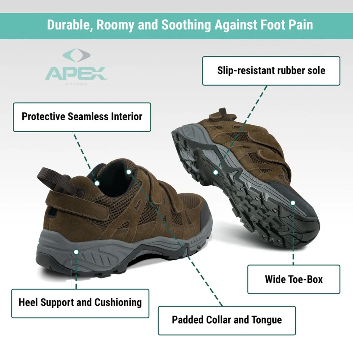 Apex A3260m Abs Balance Hiker Men's Shoe In Brown