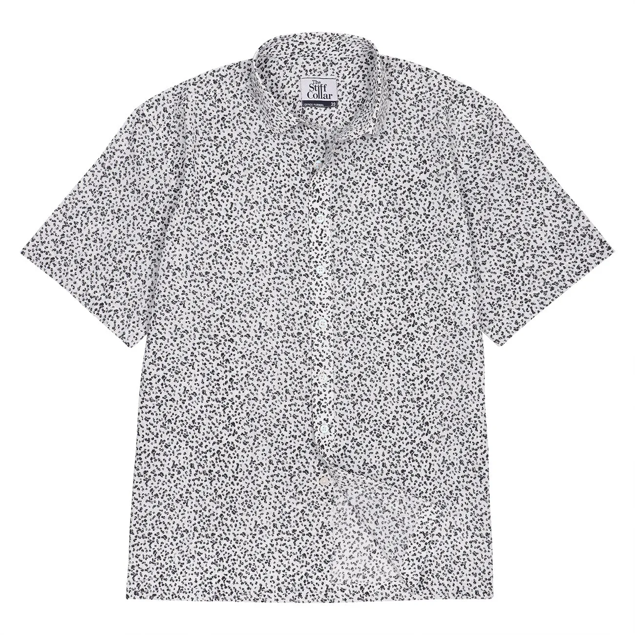 Backstream White Print Lightweight Poplin Half Sleeves Beach Shirt