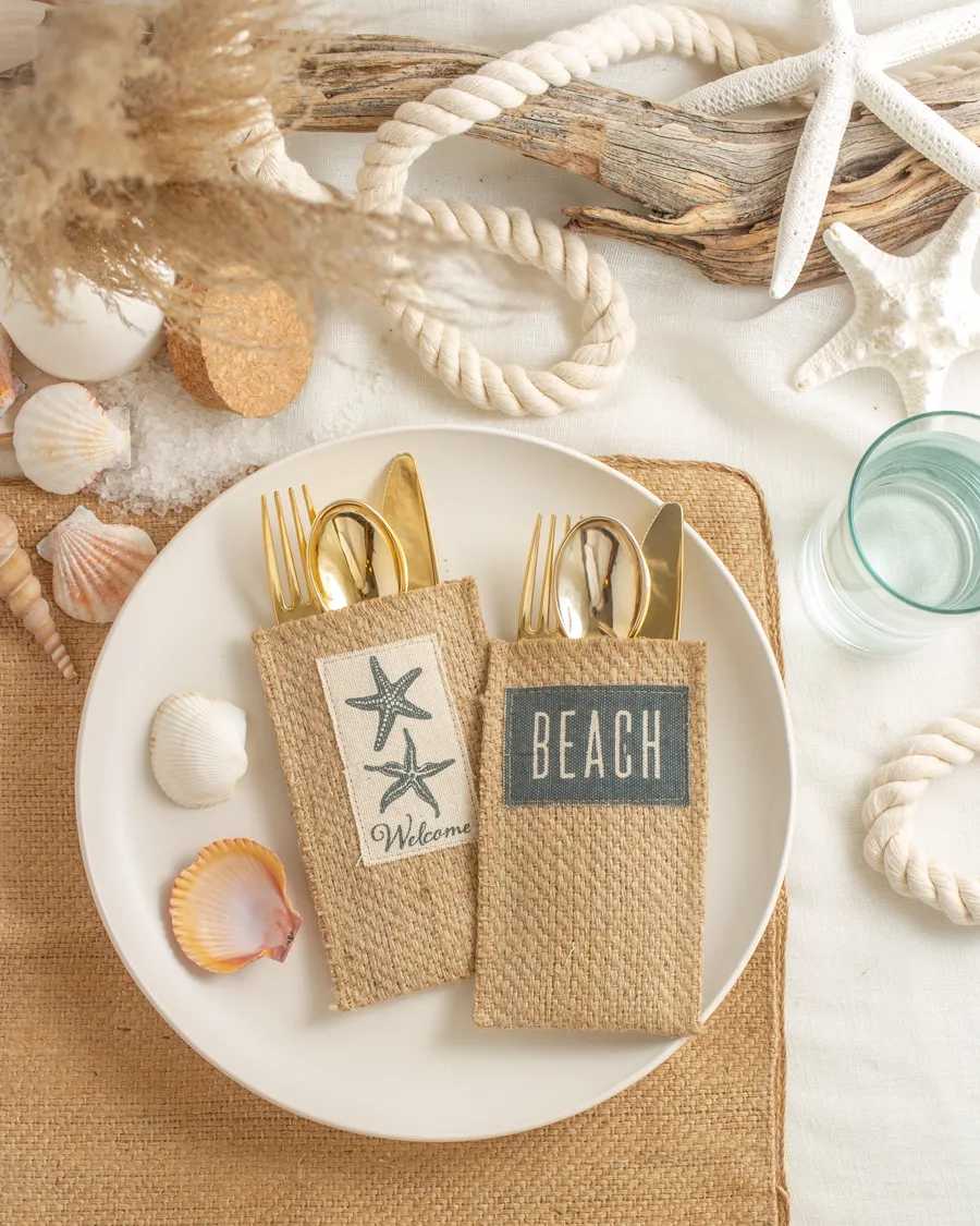 Beach Cutlery Pouch Set of 8