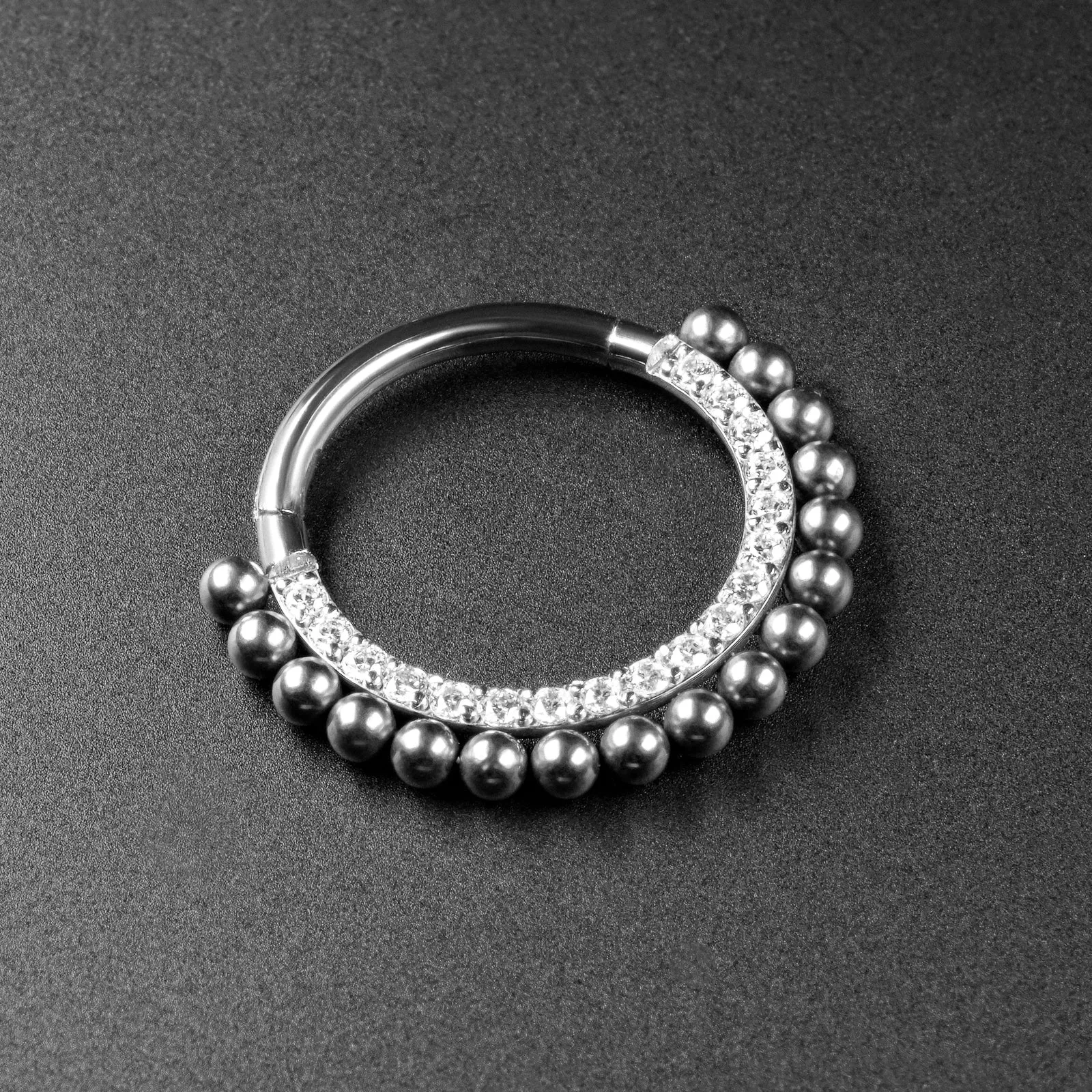 Bejewelled Multi Dot Titanium Septum Clicker