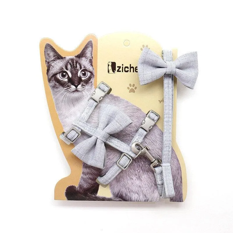 Big Bow Adjustable Cat Harness