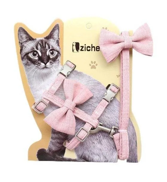 Big Bow Adjustable Cat Harness