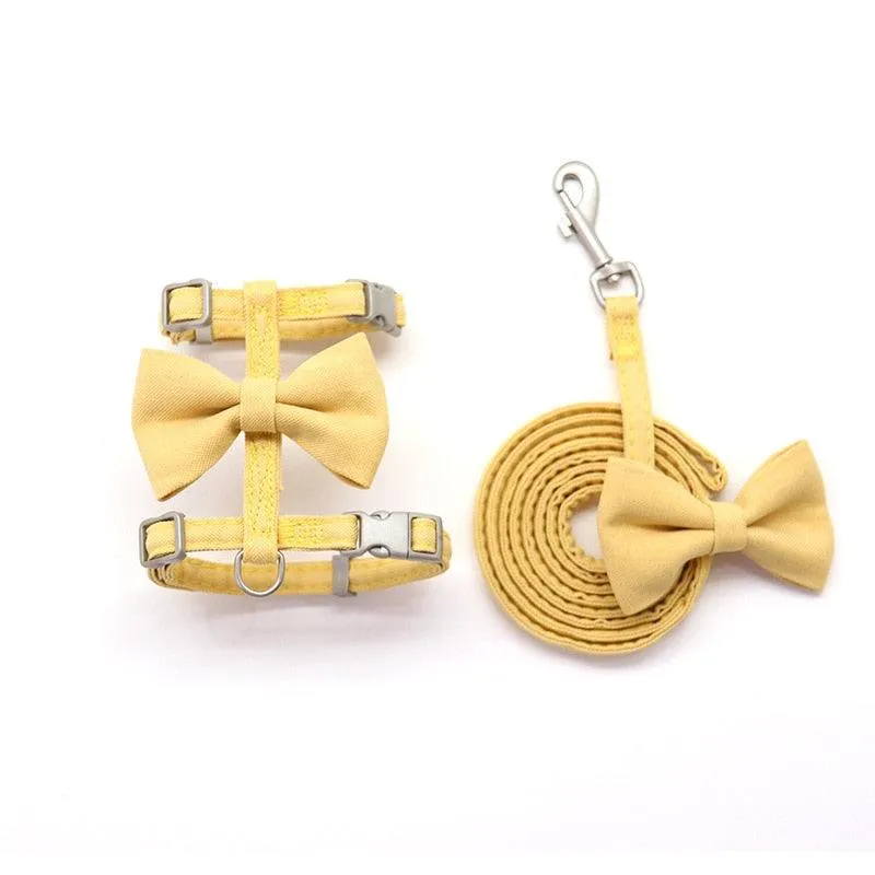 Big Bow Adjustable Cat Harness