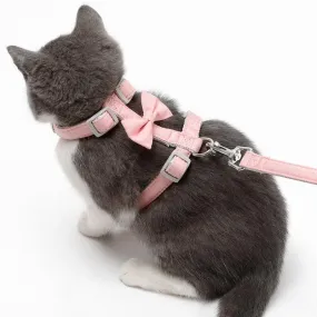 Big Bow Adjustable Cat Harness