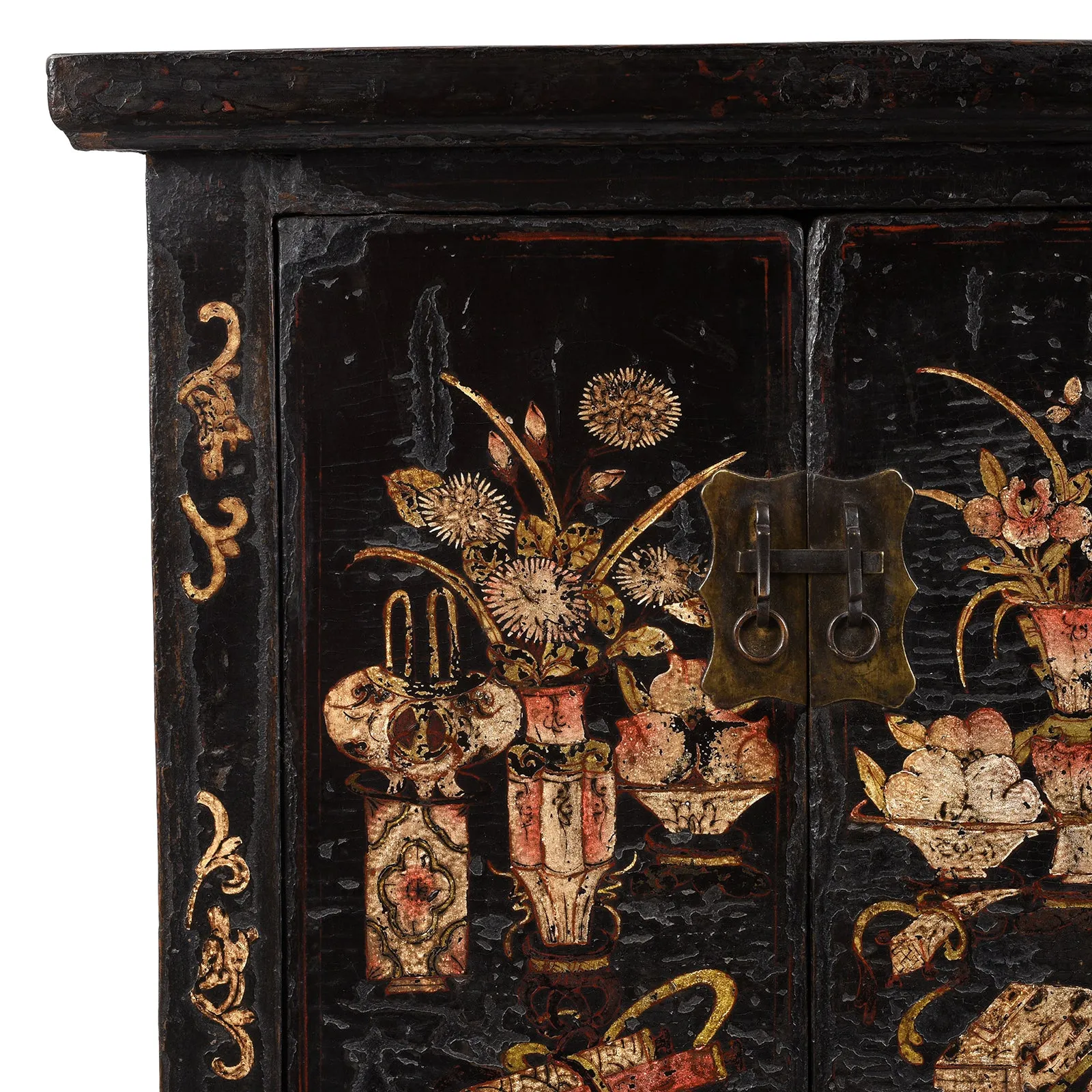 Black Lacquer Sideboard From Shanxi - Early 19th Century
