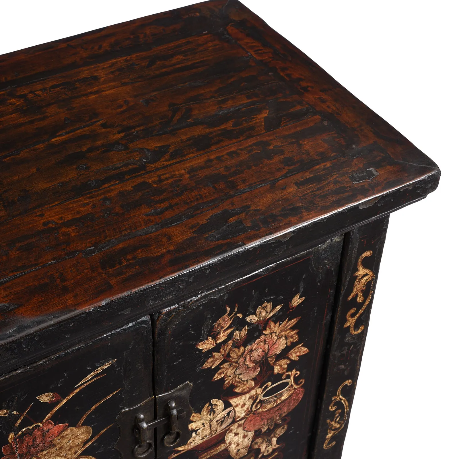 Black Lacquer Sideboard From Shanxi - Early 19th Century