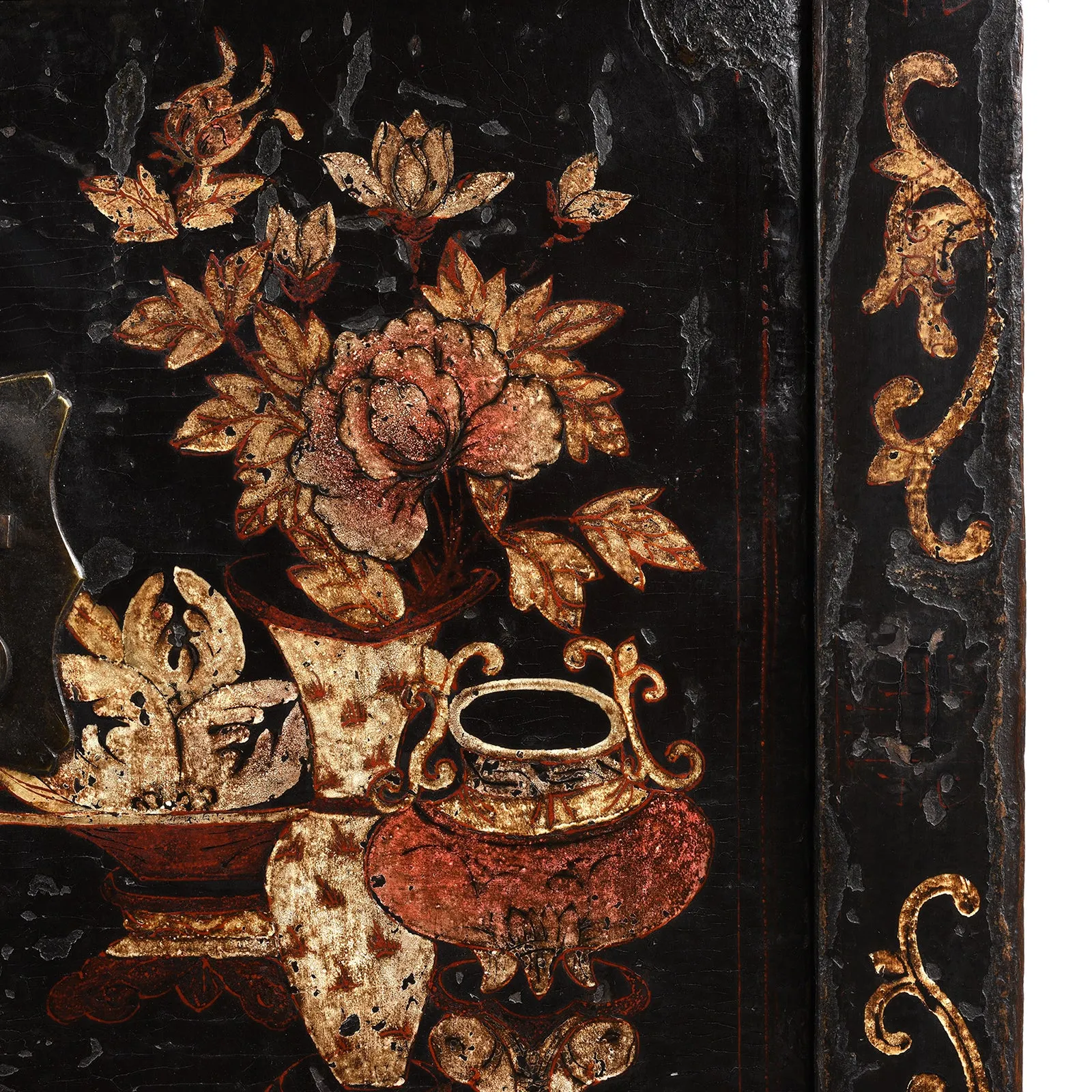 Black Lacquer Sideboard From Shanxi - Early 19th Century