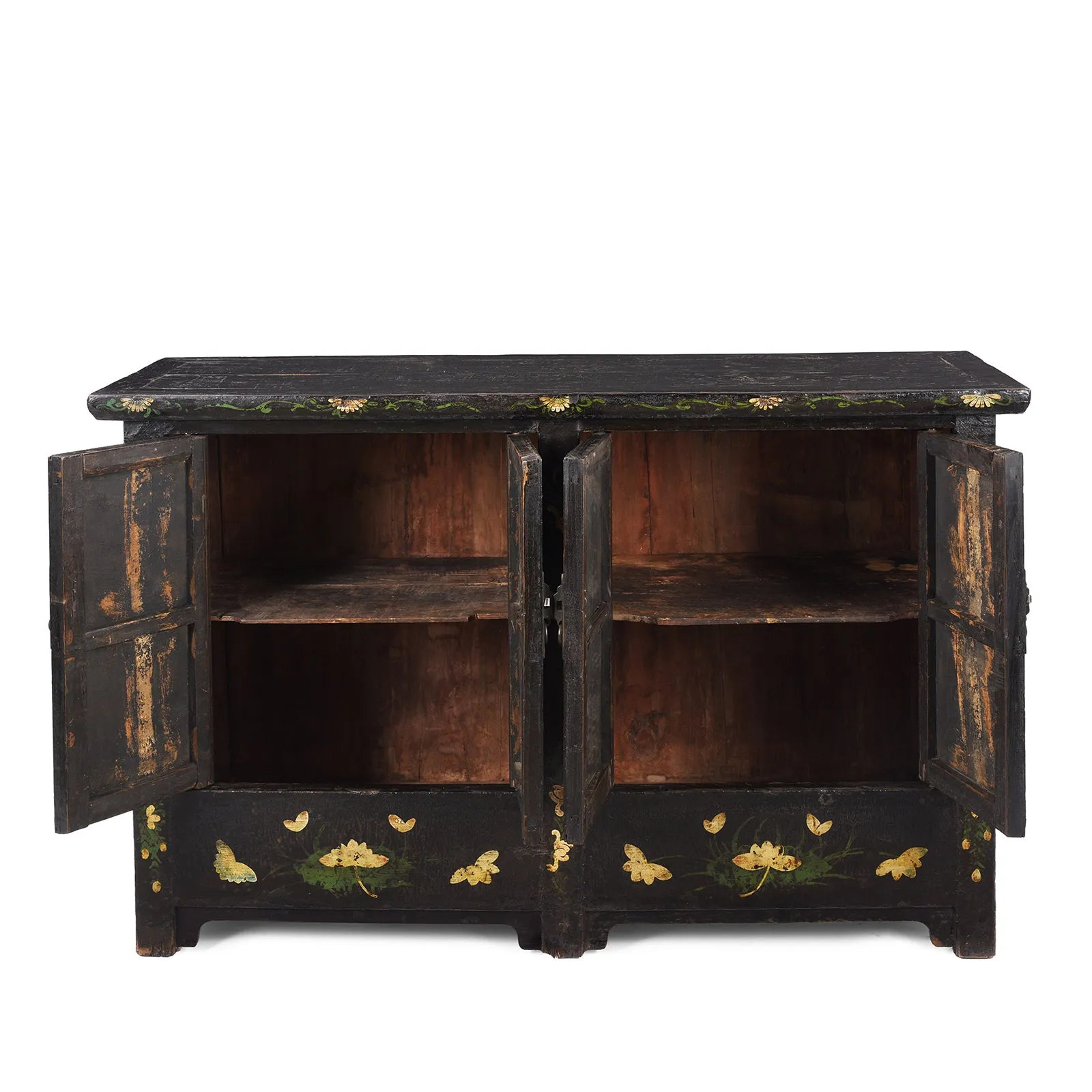 Black Lacquered Sideboard From Shanxi - Early 19th Century