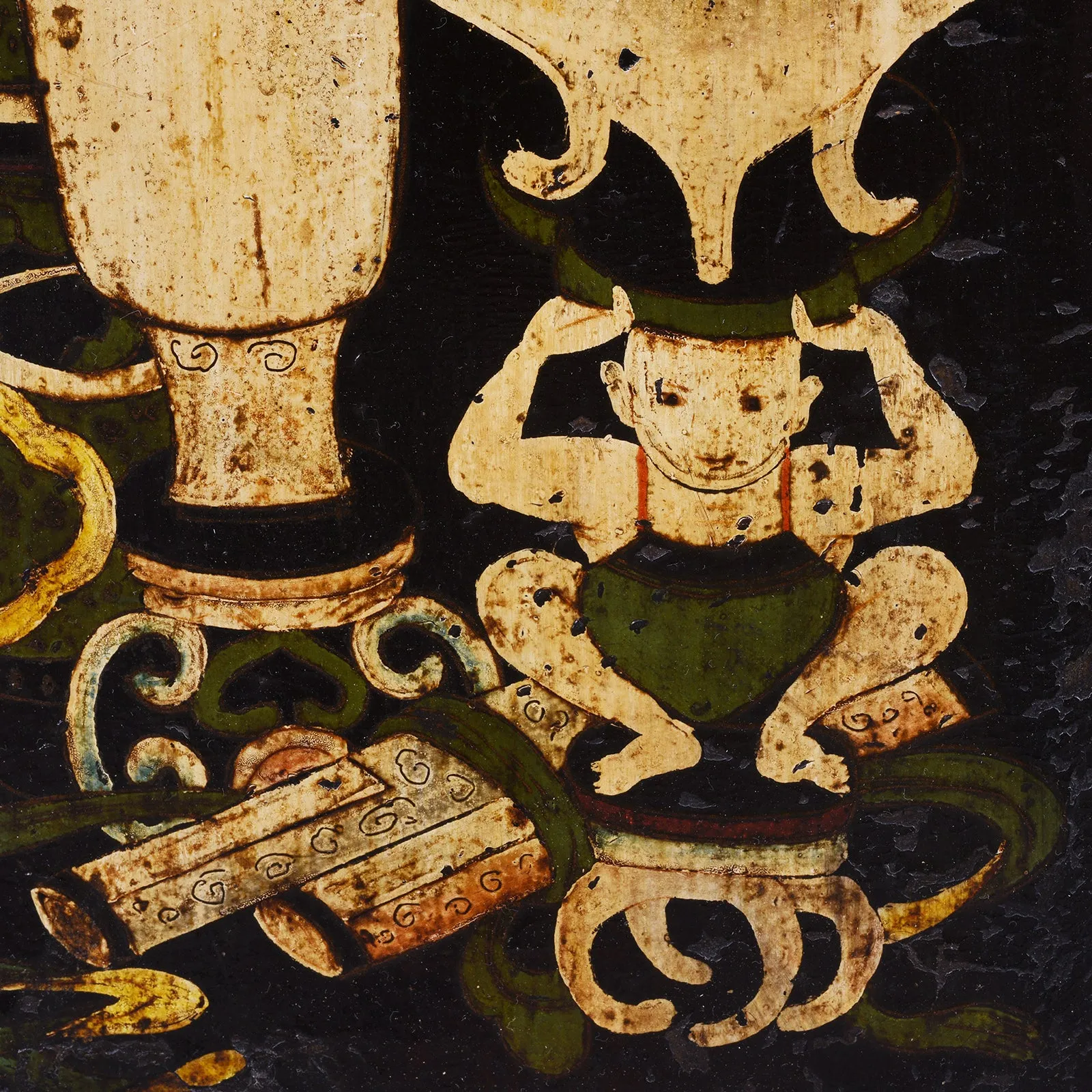 Black Lacquered Sideboard From Shanxi - Early 19th Century
