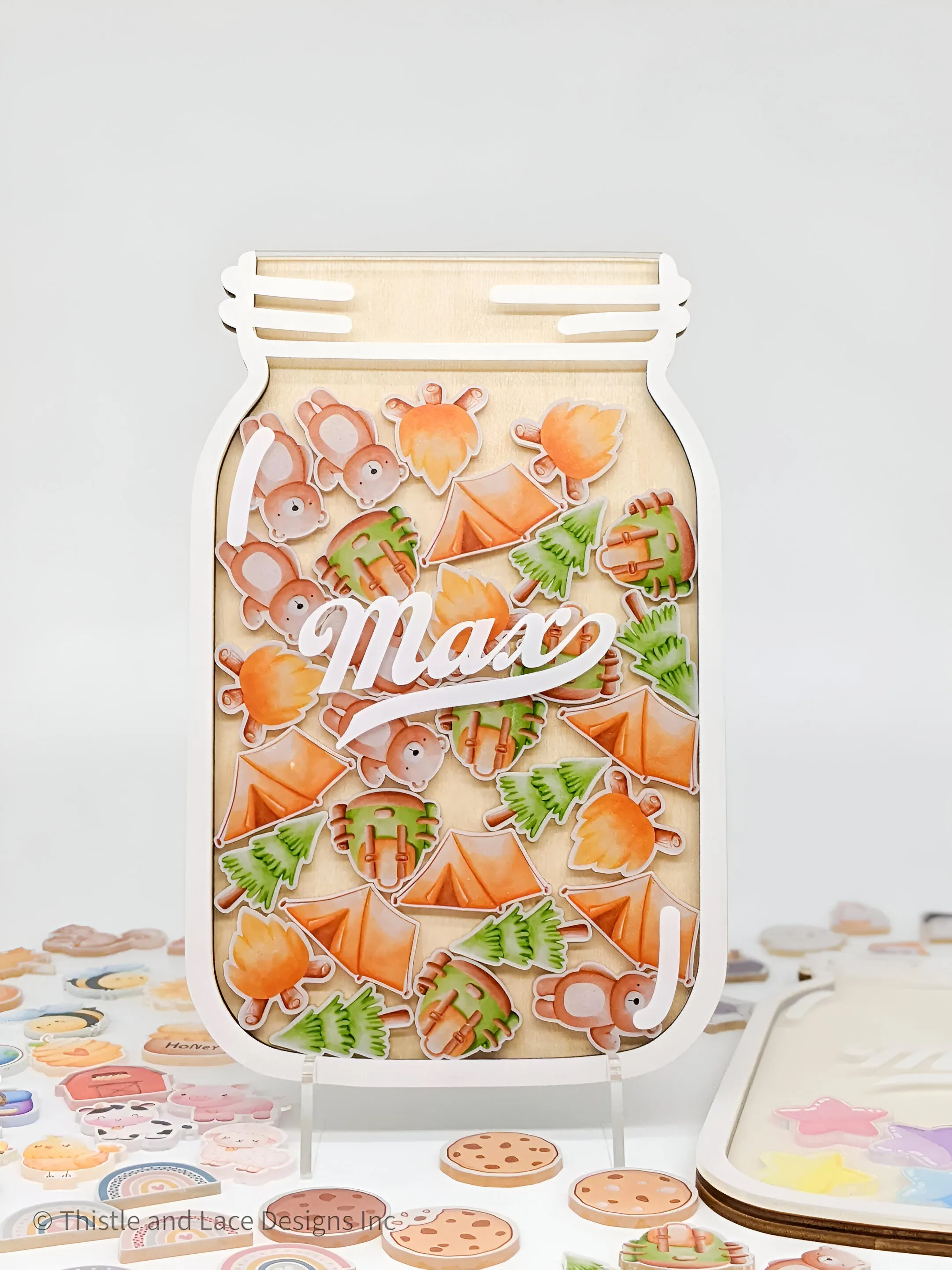 Camp themed reward jar tokens, personalized reward jars, reward system, reward tokens, back to school, gift for kids, class reward jar rejar