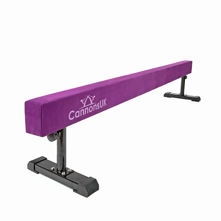 CLEARANCE Solid 8ft Gymnastics Beams, with wheels and adjustable legs - Purple