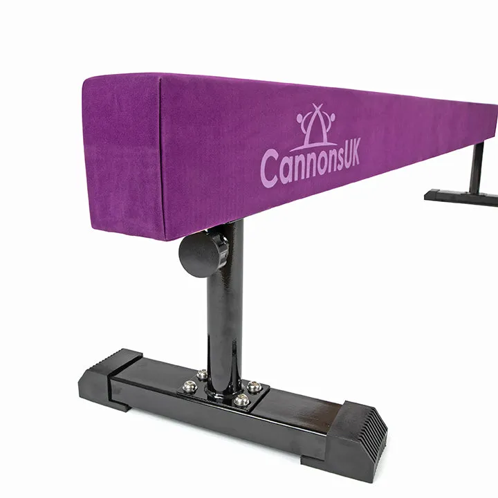 CLEARANCE Solid 8ft Gymnastics Beams, with wheels and adjustable legs - Purple
