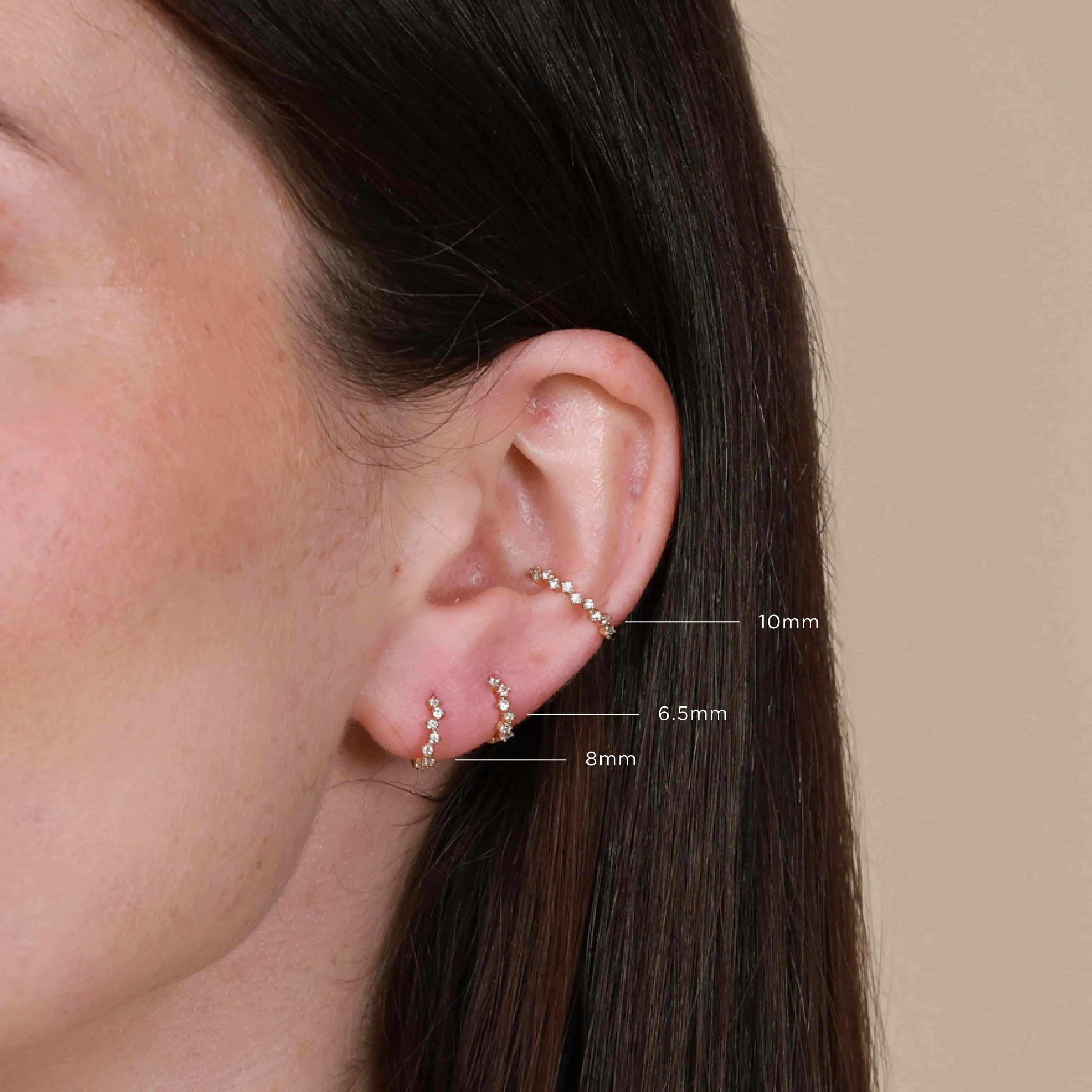Cluster Hoop 11.5mm in Gold