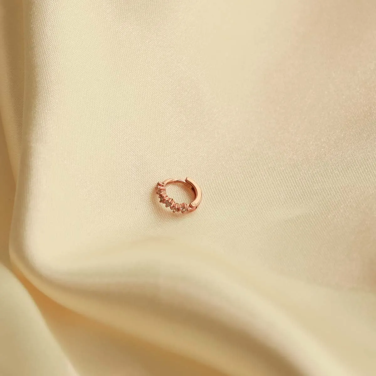 Cluster Hoop 6.5mm in Rose Gold
