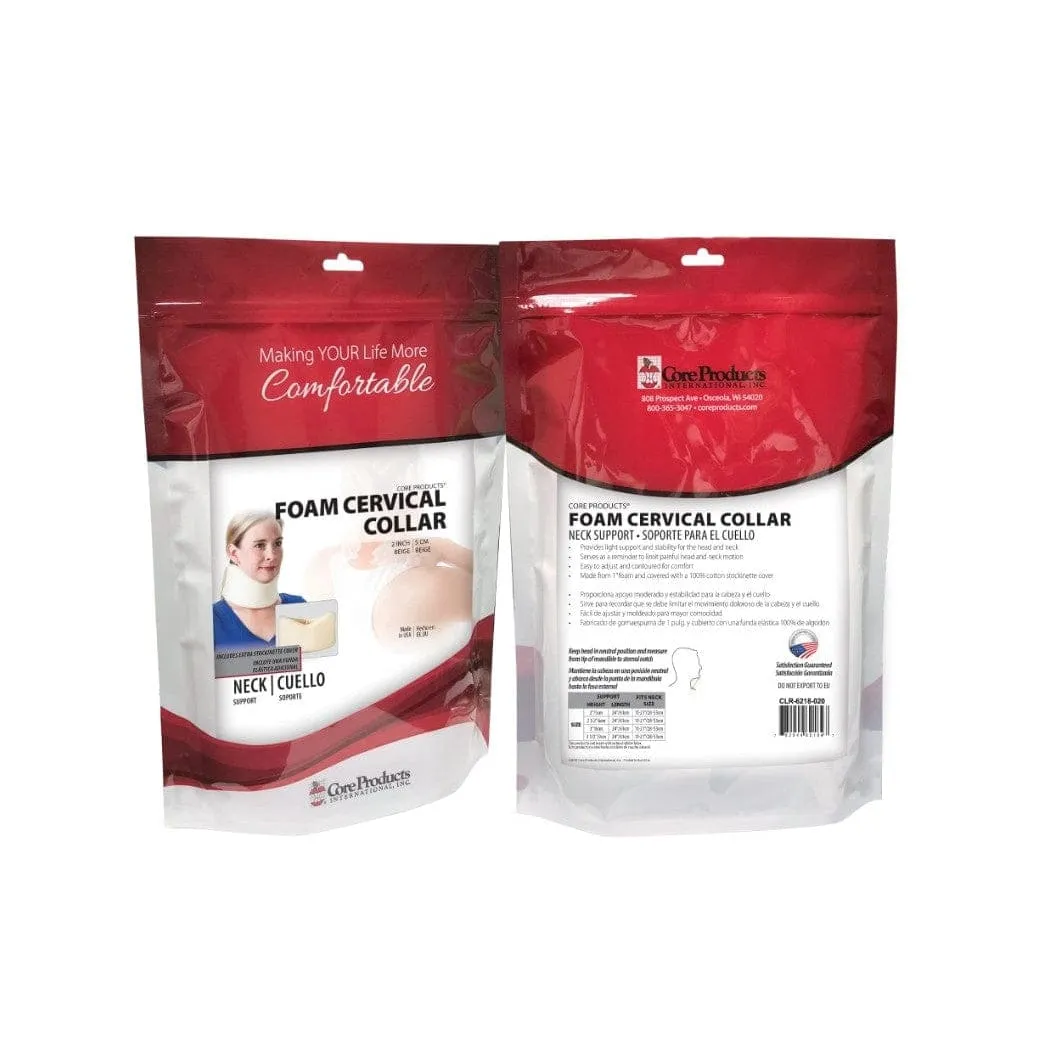 Core Products Foam Cervical Collar, Beige