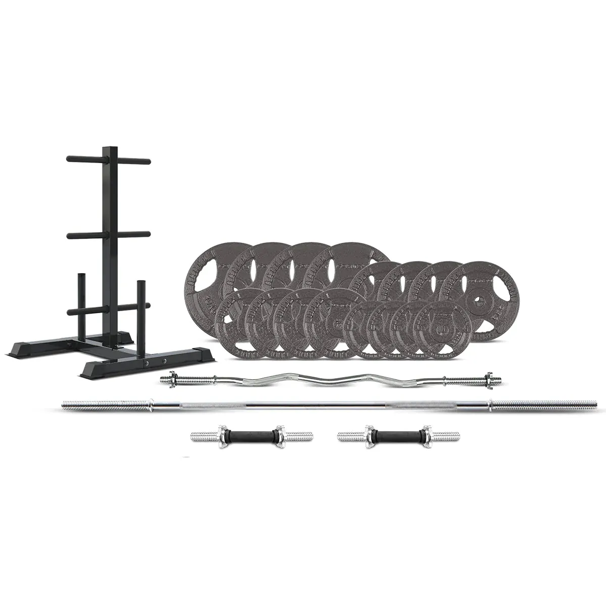 CORTEX 90kg Tri-Grip Standard Barbell Weight Set 25mm