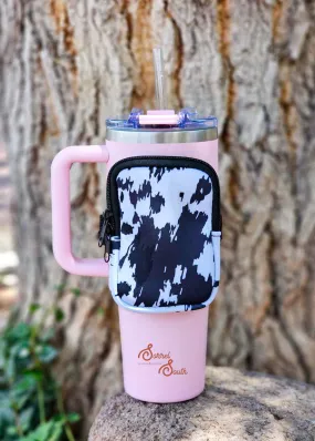 Cowprint Tumbler Pouch