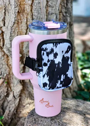 Cowprint Tumbler Pouch